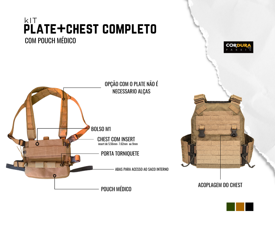 CHEST COMPLETO(POUCH MÉDICO)+PLATE