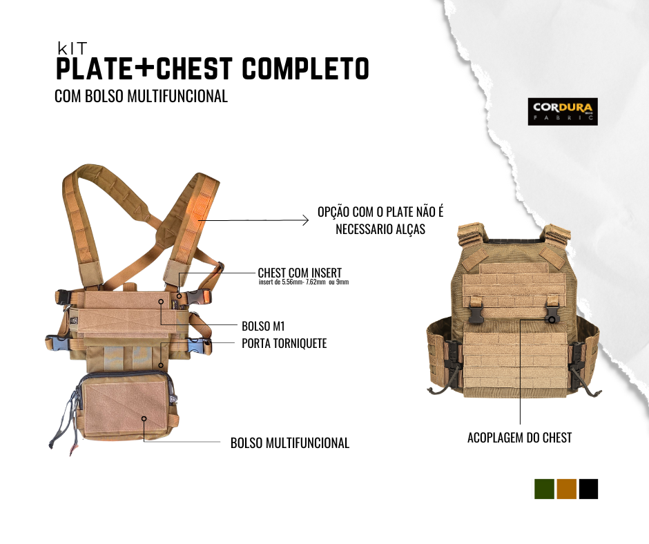 CHEST RIG(BOLSO MULTIFUNCIONAL)+PLATE CARRIER